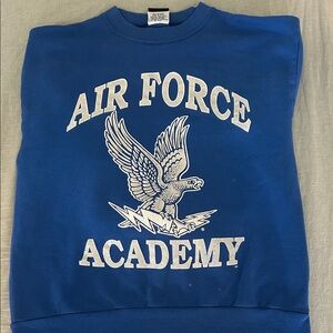 Vintage 80s Air Force Academy Blue Graphic Sweatshirt